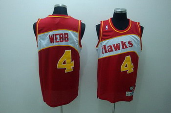 Atlanta Hawks 4 WEBB red SWINGMAN jerseys