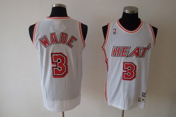 Miami Heat 3 Wade white Swingman jerseys