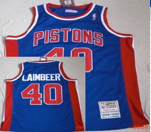 Philadelphia Sixers #40 Laimbeer Blue Throwback Swingman Jersey