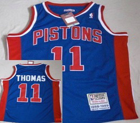 Philadelphia Sixers #11 Thomas Blue Throwback Swingman Jersey