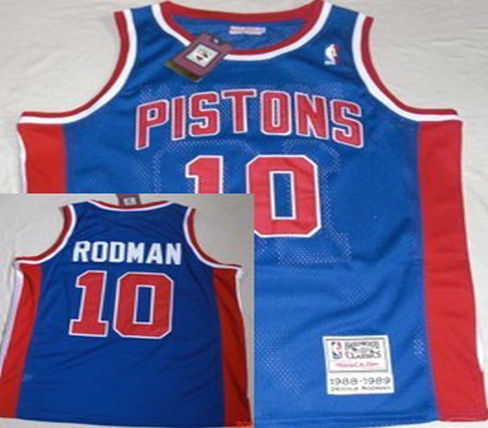 Philadelphia Sixers #10 Rodman Blue Throwback Swingman Jersey