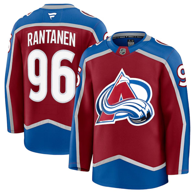 Men's Colorado Avalanche #96 Mikko Rantanen Burgundy 2024-25 Home Stitched Jersey