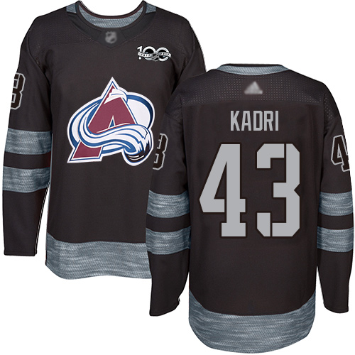 Avalanche #43 Nazem Kadri Black 1917-2017 100th Anniversary Stitched Hockey Jersey