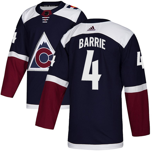 Avalanche #4 Tyson Barrie Navy Alternate Authentic Stitched Hockey Jersey