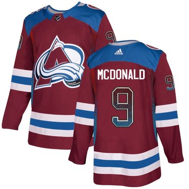 Avalanche 9 Lanny McDonald Red Drift Fashion Adidas Jersey