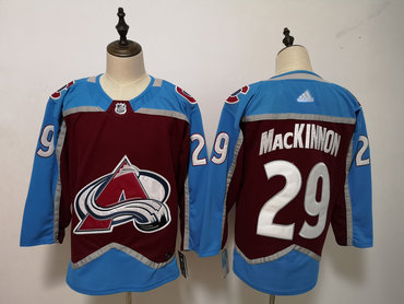 Avalanche 29 Nathan MacKinnon Burgundy Adidas Jersey