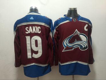 Avalanche 19 Joe Sakic Red Adidas Jersey