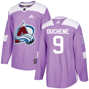 Adidas Avalanche #9 Matt Duchene Purple Authentic Fights Cancer Stitched NHL Jersey