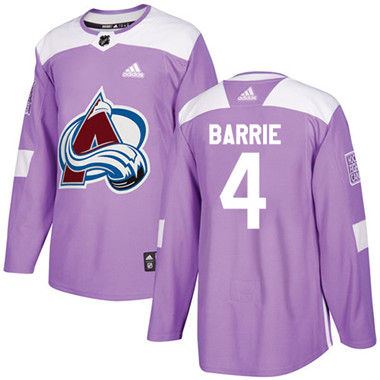 Adidas Avalanche #4 Tyson Barrie Purple Authentic Fights Cancer Stitched NHL Jersey