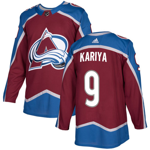 Adidas Avalanche #9 Paul Kariya Burgundy Home Authentic Stitched NHL Jersey