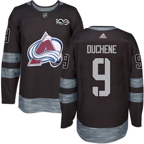 Adidas Avalanche #9 Matt Duchene Black 1917-2017 100th Anniversary Stitched NHL Jersey