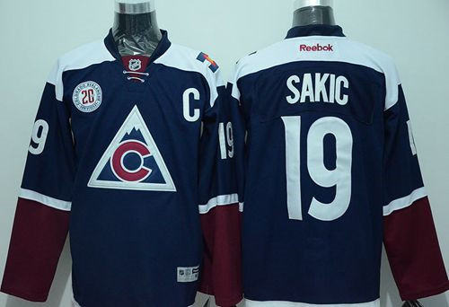 Colorado Avalanche #19 Joe Sakic Navy Blue Alternate Stitched NHL Jersey