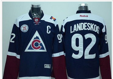 Colorado Avalanche #92 Gabriel Landeskog Navy Blue Alternate Stitched NHL Jersey