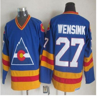 Colorado Avalanche #27 John Wensink Blue CCM Throwback Stitched NHL Jersey