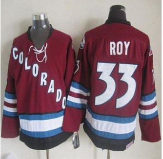 Colorado Avalanche #33 Patrick Roy Red CCM Throwback Stitched NHL Jersey