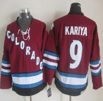 Colorado Avalanche #9 Paul Kariya Red CCM Throwback Stitched NHL Jersey