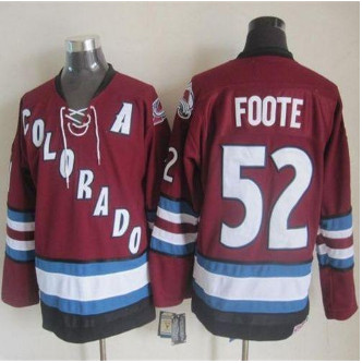 Colorado Avalanche #52 Adam Foote Red CCM Throwback Stitched NHL Jersey