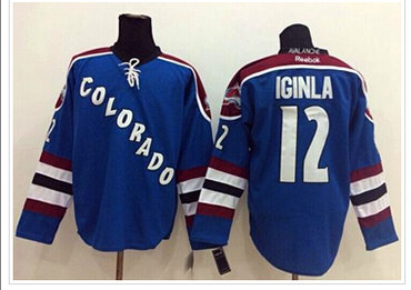 Colorado Avalanche #12 Jarome Iginla Blue Third Stitched NHL Jersey