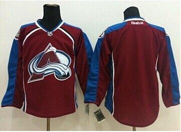 Colorado Avalanche Blank Stitched Red NHL Jersey