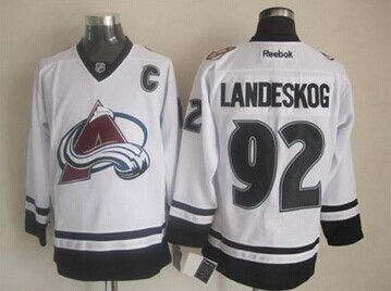 Colorado Avalanche #92 Gabriel Landeskog White Fashion Stitched NHL Jersey