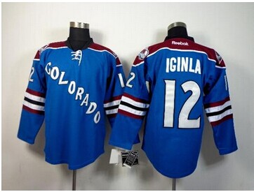 Colorado Avalanche #12 Jarome Iginla Blue Third NHL Jersey