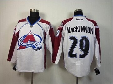 Colorado Avalanche #29 Nathan MacKinnon White NHL Jersey