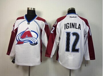 Colorado Avalanche #12 Jarome Iginla White NHL Jersey