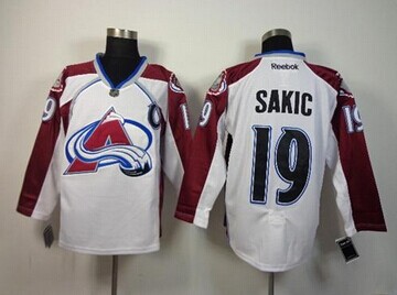 Colorado Avalanche #19 Joe Sakic White NHL Jersey