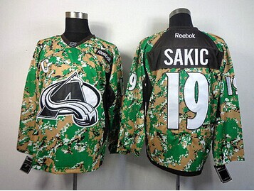 Colorado Avalanche #19 Joe Sakic Camo Veterans Day Practice NHL Jersey