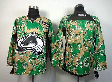 Colorado Avalanche Blank Camo Veterans Day Practice NHL Jersey