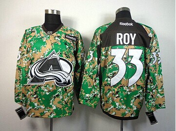 Colorado Avalanche #33 Patrick Roy Camo Veterans Day Practice NHL Jersey