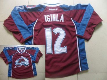 Avalanche #12 Jarome Iginla Red Home Stitched NHL Jersey