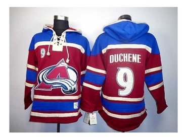 nhl jerseys colorado avalanche #9 duchene red-blue[pullover hooded sweatshirt]