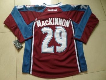 nhl jerseys colorado avalanche #29 mackinnon red-blue