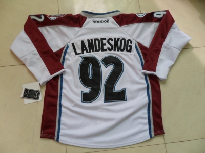 NHL Jerseys Colorado Avalanche #92 Landeskog White Jesreys