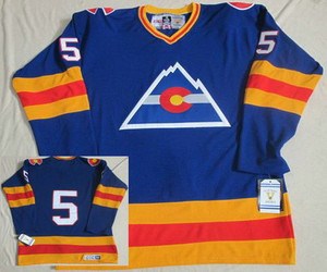 nhl jerseys colorado avalanche #5 rab ramage blue(ccm throwback)