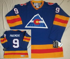 nhl jerseys colorado avalanche #9 paiement blue(ccm throwback)