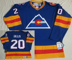 nhl jerseys colorado avalanche #20 gillis blue(ccm throwback)