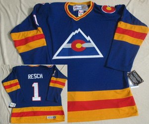 nhl jerseys colorado avalanche #1 resch blue(ccm throwback)