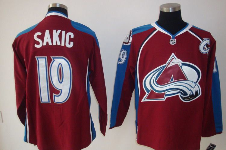 nhl colorado avalanche #19 sakic c patch (red blue)