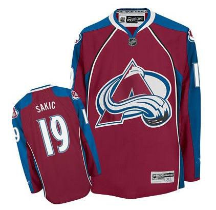 nhl colorado avalanche #19 joe sakic red jersey