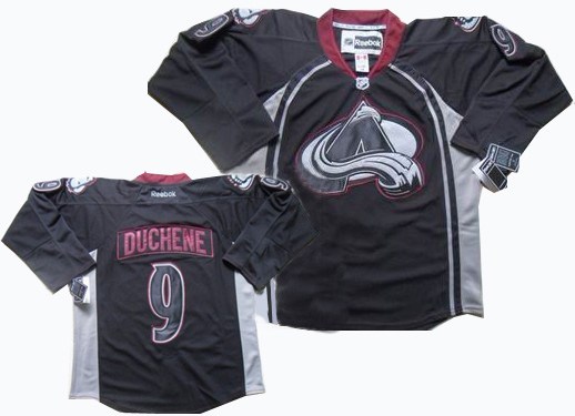 colorado avalanche 9 duchene black ice jersey