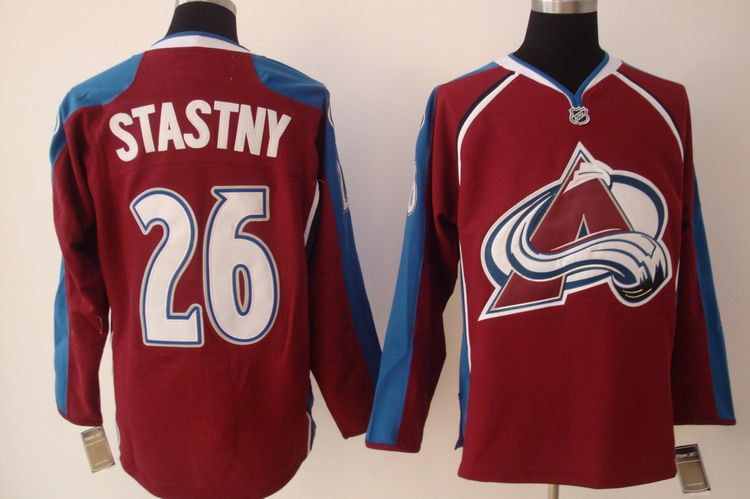 nhl colorado avalanche #26 stasny (red blue