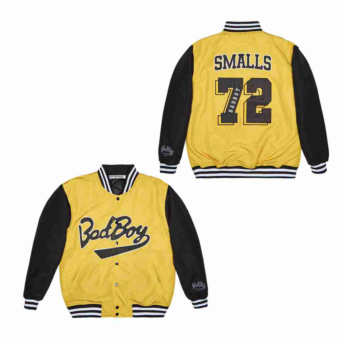 72# YELLOW AND BLACK BADBOY SATIN JACKET