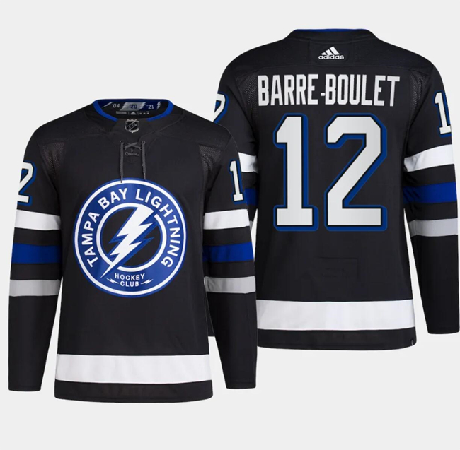 Men's Tampa Bay Lightning #12 Alex Barre-Boulet Black Alternate Premier Breakaway Stitched Jersey