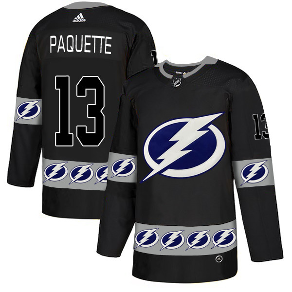 Lightning 13 Cedric Paquette Black Team Logos Fashion Adidas Jersey