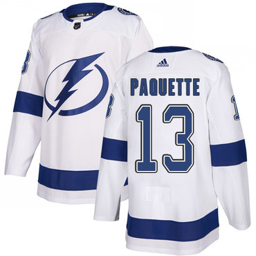 Tampa Bay Lightning #13 Cedric Paquette White Adidas Jersey