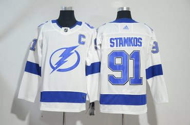 Lightning 91 Steven Stamkos White Adidas Jersey