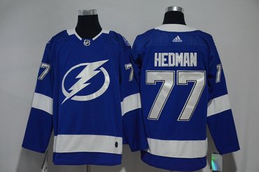 Lightning 77 Victor Hedman Blue Adidas Jersey