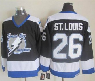 Tampa Bay Lightning #26 Martin St. Louis Black CCM Throwback Stitched NHL Jersey